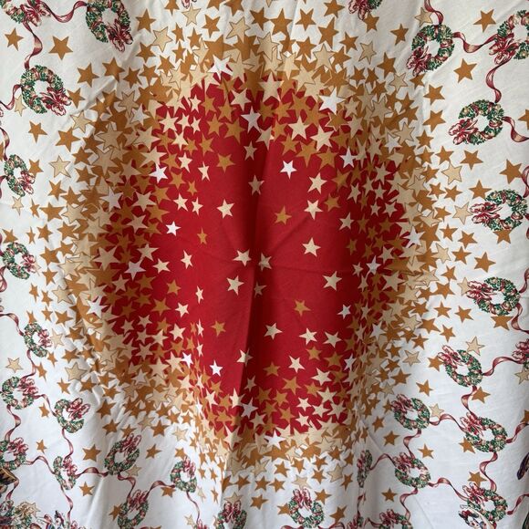 Wilton Court 90s Christmas Tablecloth Nutcracker Suite Round 70” Stars Holiday - Picture 4 of 8